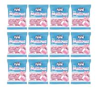 Fini Mellows Classic Marshmallow Bicolore Rosa e Bianco 12 Bustine da 80 gr Senza Glutine e Senza Grassi Ideale per Party e Feste di Compleanno