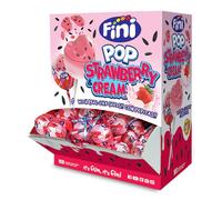 Fini Pop Strawberry & Cream Lecca Lecca alla Fragola Box da 100 pezzi