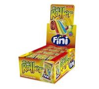 Fini - Roller Fantasy Liquirizia | Lingua Arrotolata con Zucchero | Gominola in Astuccio da 18 pezzi | Gusto Tutifrutti.