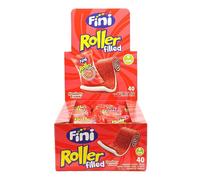 Fini Roller Filled Caramelle Frizzanti alla Fragola Ripiene Panna Box da 40 pz