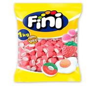 Fini Twisty Baci alla Fragola, Caramelle Morbide a Forma di Bacio, 1 kg