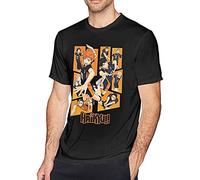 finire Haikyuu Men's Casual Novelty T Shirt Classic Funny Short Sleeve Loose Round Neck Loose Tee Size XXL