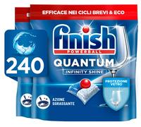 Finish 2 Confezioni di 120 Capsule Lavastoviglie Quantum Infinity Shine