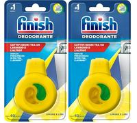 Finish Deodorante per Lavastoviglie, Profumo di Limone (Confezione da 2)