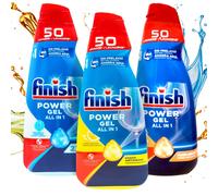 Finish Gel Lavastoviglie All-in-One Power Gel 3x1000ml Mix Limone Arancia