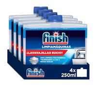 Finish Maschinentiefenreiniger - Flüssiger Maschinenreiniger gegen Kalk und Fett für eine saubere Spülmaschine - Sparpack mit 4 x 250 ml Maschinenpfleger