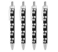 Finish on my face Penna a sfera retrattile da 0,5 mm, scrittura fine e liscia, per casa e ufficio, nera, 4 pezzi come foto 2