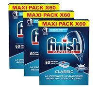 Finish Powerball Classic - Detersivo al bicarbonato per Lavastoviglie, in pastiglie, 60 pezzi, 3 confezioni