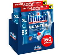 Finish Quantum Infinity Shine Pastiglie Lavastoviglie, 166 Capsule Lavastoviglie