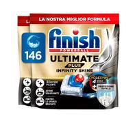 Finish Ultimate PLUS Infinity Shine Pastiglie Lavastoviglie, 146 Capsule Lavasto