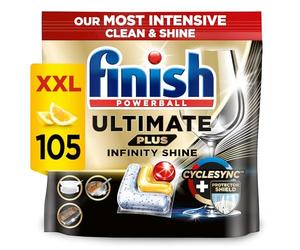Finish Ultimate Plus Infinity Shine Pastiglie Lavastoviglie Limone 105 Tabs Bulk Buy