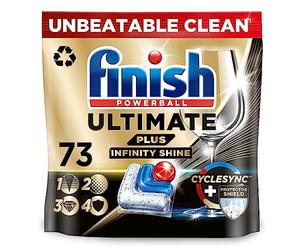 Finish Ultimate Plus Infinity Shine Pastiglie per lavastoviglie sfuse |profumo: fresco | 73 pastiglie per lavastoviglie | per una pulizia eccellente e lucentezza a diamante