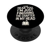 Finishing The Chapter In My Head - Lettore divertente per amanti dei libri PopSockets PopGrip Adesivo