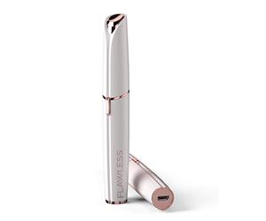 Finishing Touch Flawless 3.0 Brows, Epilatore per Sopracciglia Indolore con Specchio, Sicuro per Pelli Sensibili con Testina Ipoallergenica Placcata Oro 18 Carati, Bianco