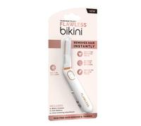 Finishing Touch Flawless Rasoio per bikini e rimozione dei capelli, rasoio per bikini e peli pubici per donne, rasoio intimo per uso a secco, depilazione indolore della linea bikini con luce LED,