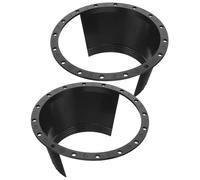 FINISPERSOO Anello Distanziale per Altoparlanti Auto 6,5 Pollici 2 Pezzi | Plastica Nera, Montaggio su Sportelli Auto, Protezione da Acqua e Sporco, per Impianti Audio