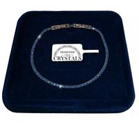 Finissimo Bracciale Tennis Acciaio Inox uomo donna braccialetto 2mm Cristalli SW