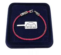 Finissimo Bracciale Tennis Acciaio Uomo Donna Braccialetto 3mm - 5mm Nero Bianco
