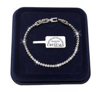 Finissimo Bracciale Tennis Acciaio Uomo Donna Braccialetto 3mm - 5mm Nero Bianco