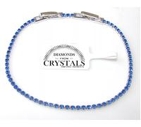 finissimo Bracciale Tennis pl oro bianco 18k uomo donna braccialetto 2mm Nero