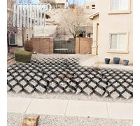 Finitrici per vialetti d'accesso per paesaggistica, 2 x 4,6 m, stabilizzatore a griglia nera, altezza 10,2 cm, ideale per confinamento di ghiaia, paddock per cavalli, sistema di griglia di riempimento