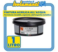 Finitura Acrilica Cebostyle Antico Argento per Interni Lavabile LT. 1