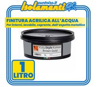 Finitura Acrilica Cebostyle Antico Brown Gold per Interni Lavabile LT. 1