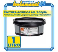 Finitura Acrilica Cebostyle Antico Silver per Interni Lavabile LT. 1