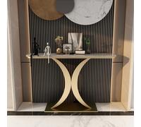 Finitura antica Mezza Luna Console Struttura in Metallo Resistente ai Graffi Tavolo Semicircolare Portico Contro La Parete Lungo Portico Armadio Ingresso Foyer Corridoio Portico Cabinet