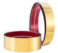 Finitura Autoadesiva Acciaio Inossidabile, Battiscopa Acciaio Inox For Porta Metallo Porte Commerciale (argento, 6 X 102 Pollici)(Gold,3 x 102 Inch)