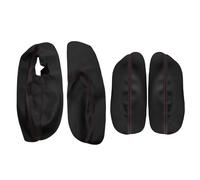 finitura Cornice Auto Maniglia Interna Della Porta Bracciolo Pannello Copertura In Pelle Trim 3/4 Porte Per VW Per Golf 4 Per MK4 Per Jetta 1998-2005 della console copertura(3doors-red line)
