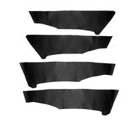 finitura Cornice Copertura decorativa in pelle microfibra per pannello maniglia portiera 4 pezzi per Civic 8th Gen 2006-2011 della console copertura(Black-black)