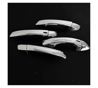 Finitura della Copertura Maniglia portiera dell'auto in Argento Lucido Compatibile con Gli Accessori Esterni Seat Leon 5F di Terza Generazione 2013-2018