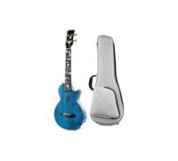 Finitura Lucida Monocorpo In Acero Fiammato Massiccio Con Pickup Incorporato E Custodia Deluxe Ukelele Ukes con Kits(Blue)