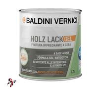 Finitura per legno esterno HolzLack Gel 750 ml impregnante legno esterno cera cerato bianco trasparente noce scuro noce chiaro impregnante per legno esterno Baldini Vernici (NOCE SCURO)