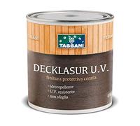 Finitura protettiva cerata a solvente TASSANI DECKLASUR per legno antigoccia con protezione ai raggi UV vari colori - LT.1, TRASPARENTE