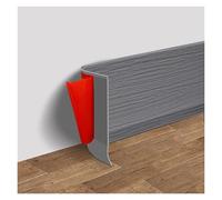 Finiture Del Battiscopa 1pc Battiscopa 3.0 metri in PVC morbido in plastica impermeabile Adesivo da parete Linea di rivestimento della Anti-collisione(Gray)