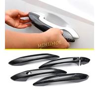 Finiture di copertura della striscia della maniglia della porta esterna dell'auto in fibra di carbonio LHD per Hyundai Tucson 2021 2022 2023