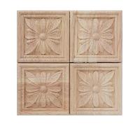 Finiture in Legno, 4 Pezzi Decalcomania Intagliata, Decorative Da Intaglio, Bella Applique Decorativa, Decorazione di Mobili per la Casa, Hotel, Squisito, Antico, Resistente