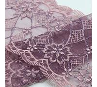 Finiture in pizzo solido, modelli assortiti di tessuto a rete da 1 metro, pizzo ricamato con fiori bilaterali for nastri fai da te for indumenti intimi(Purple)