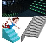 finiture per bordi di scale, Nastro protettivo for bordi di scale in vinile, bagliore for è un accessorio, necessità dell'utente incollarlo, larghezza 3x7 cm(Grey,L 55in/1.4m)