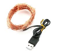 FINIVE 2/5/10 m LED Luci di Natale a LED di filo di rame USB per albero di Natale, 5 V USB Twinkle Rope Light, Home Party Wedding Hanging Lamp Ornamento - Multicolore 5 m
