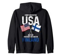 Finlandese Americano La mia storia è iniziata in Finlandia Finn Pride Felpa con Cappuccio
