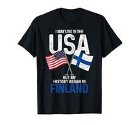 Finlandese Americano La mia storia è iniziata in Finlandia Finn Pride Maglietta