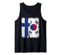 Finlandia Corea del Sud Mezza Bandiera Finlandese Corea del Sud Canotta