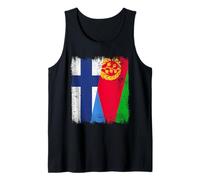 Finlandia Eritrea Mezza Bandiera Eritrea Finlandia Eritreo Heritage Canotta