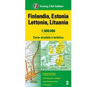 Finlandia, Estonia, Lettonia, Lituania 1:800.000. Carta stradale e turistica