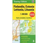Finlandia, Estonia, Lettonia, Lituania 1:800.000. Carta stradale e turistica. Ediz. multilingue