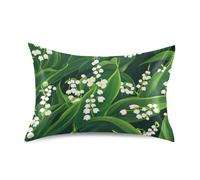 Finlandia Lily Of The Valley, cuscino per il corpo in raso con fiori estivi, federa per cuscino a busta, da donna, queen size, con chiusura a busta, per letto da 50 x 76 cm