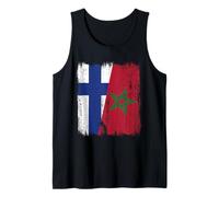 Finlandia Marocco Half Flag Finlandese Marocchino Heritage Jersey Canotta
